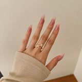 Petal Whisper Silver Ring