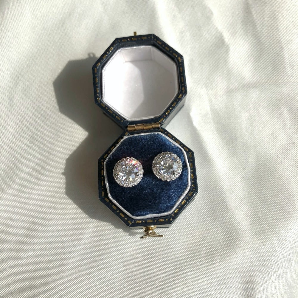 Simple Spark Silver Studs