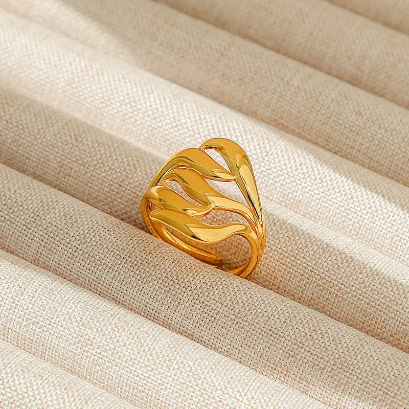 18K Plated Ring – Stainless Steel with Gold Finish