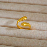 Open Ring – 18K Gold Plated Stainless Steel Cute Tropical Streetwear Design
