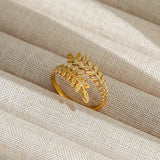 Cute Tropical Streetwear Open Ring – Gold Plated Stainless Steel Style