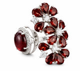 925 Garnet Silver Ring – Elegant Sterling Silver Gemstone Jewelry