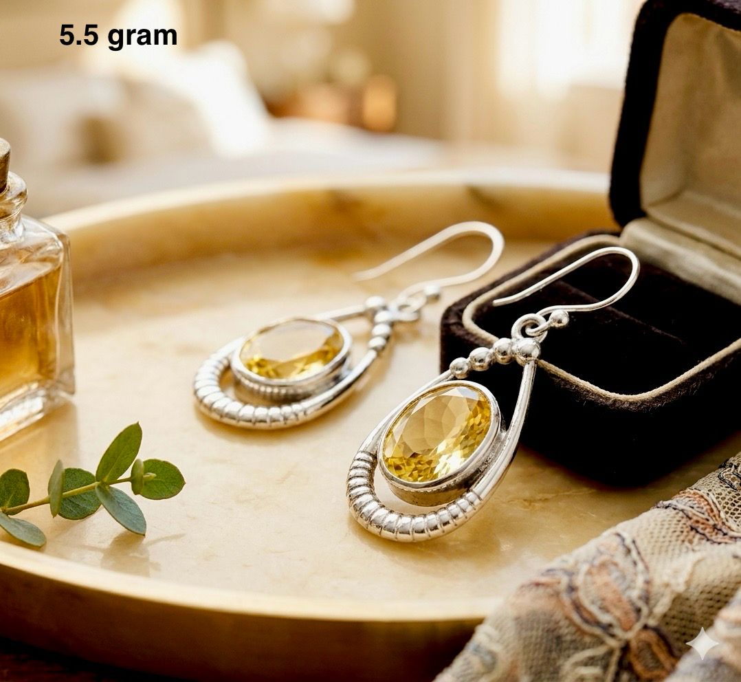 Citrine Earring – Elegant Yellow Gemstone Jewelry