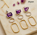 Amethyst Earring and Pendant Set – Elegant Purple Gemstone Jewelry
