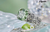 Green Amethyst Ring – Elegant Pastel Gemstone Jewelry