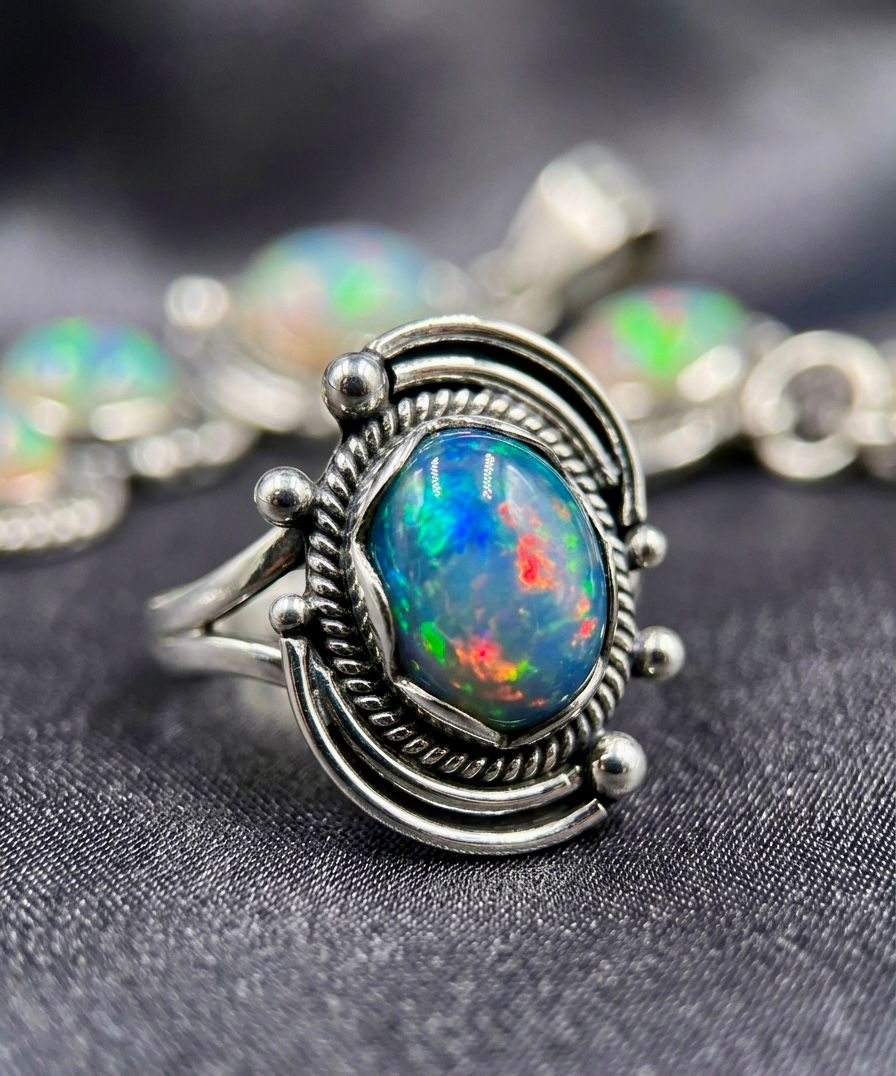 Opal Ring – Iridescent Gemstone Elegant Jewelry