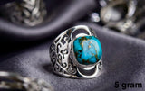 Blue Copper Turquoise Ring – Artistic Stone Jewelry Design