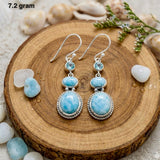 Larimar Earring – Ocean Blue Gemstone Jewelry