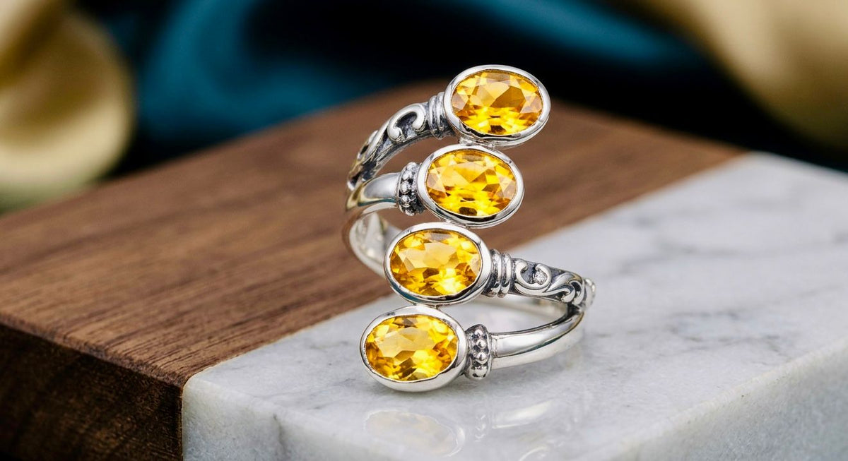 Citrine Ring – Elegant Golden Stone Jewelry
