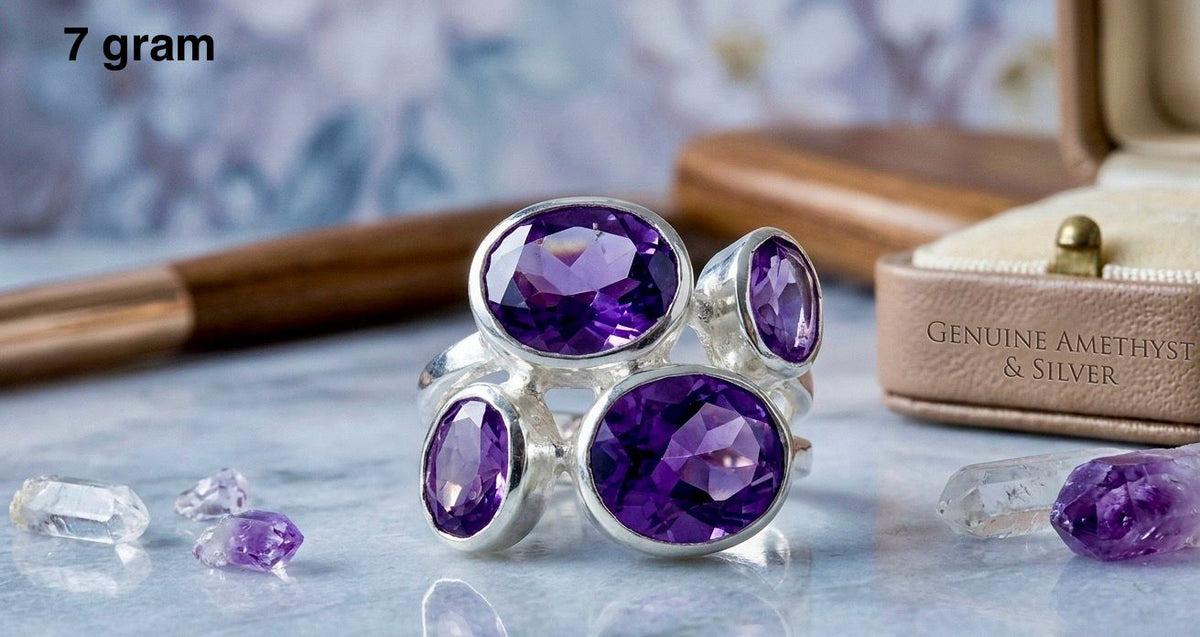 Amethyst Ring – Stylish Purple Stone Jewelry