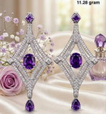 Amethyst Earring – Elegant Purple Gemstone Jewelry