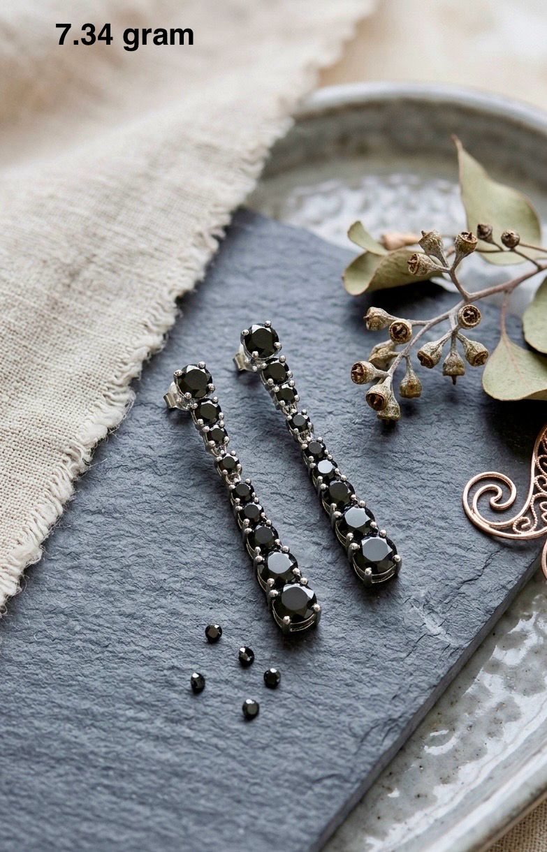 Black Onyx Earring – Elegant Dark Stone Jewelry