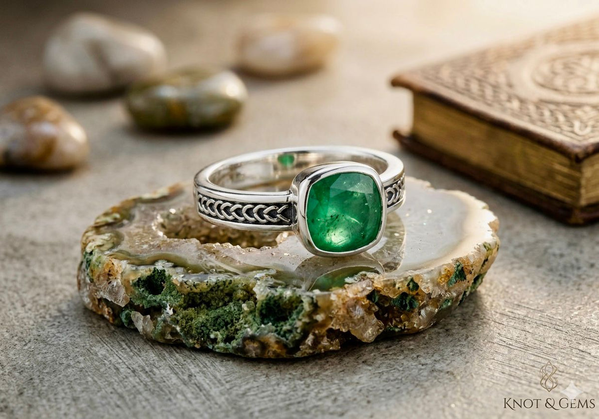 Emerald Quartz Ring – Elegant Green Gemstone Jewelry