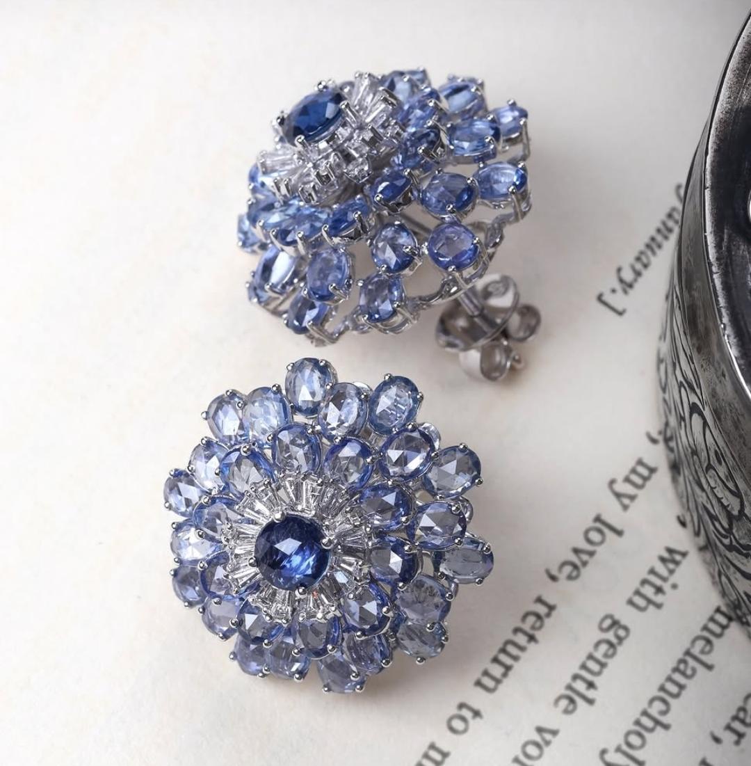 Lab Grown Sapphire Earring – Elegant Blue Gemstone Jewelry