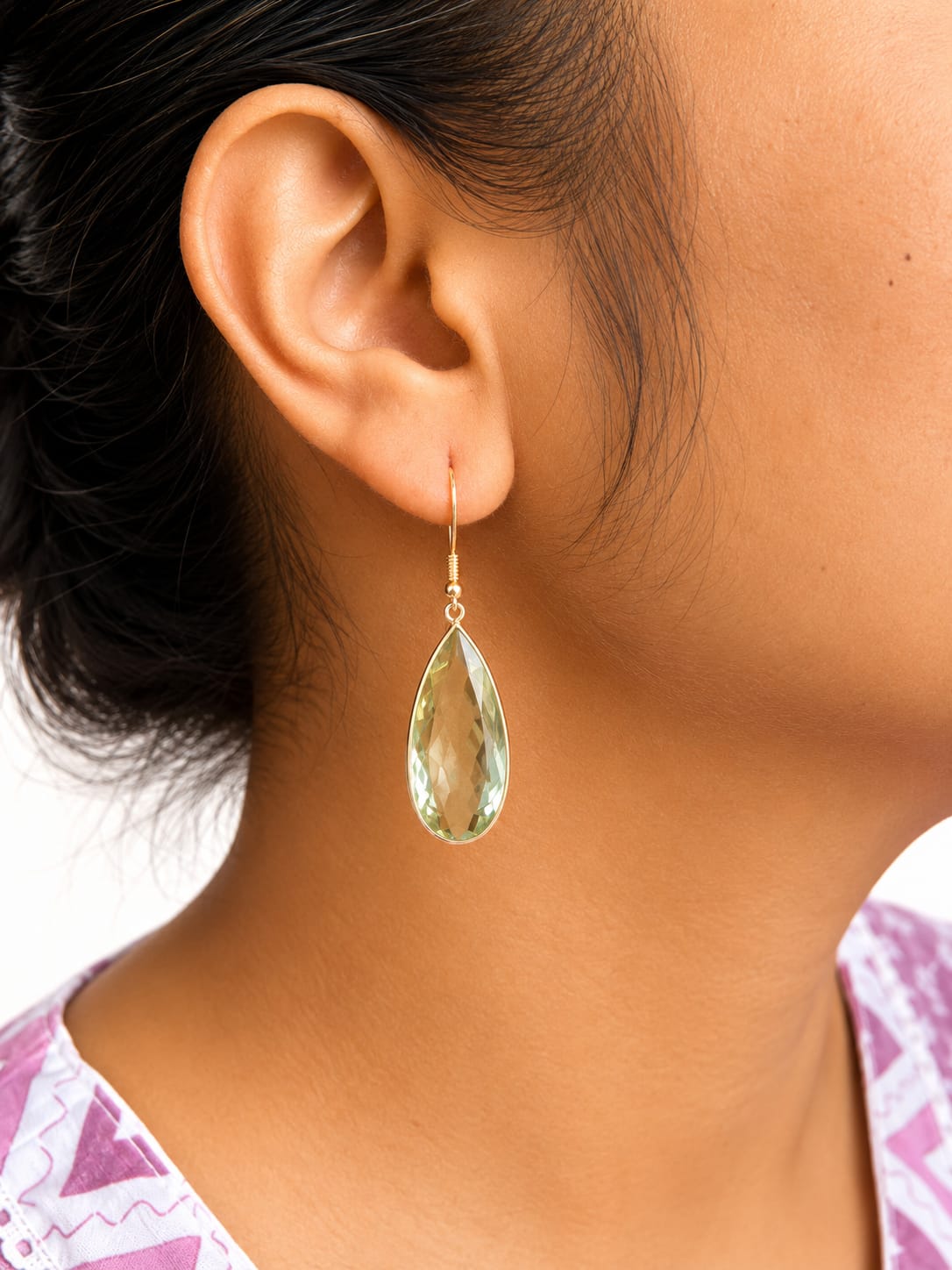 Lemon Quartz Earring – Elegant Yellow Gemstone Jewelry