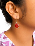 Red Quartz Earring – Elegant Red Gemstone Jewelry