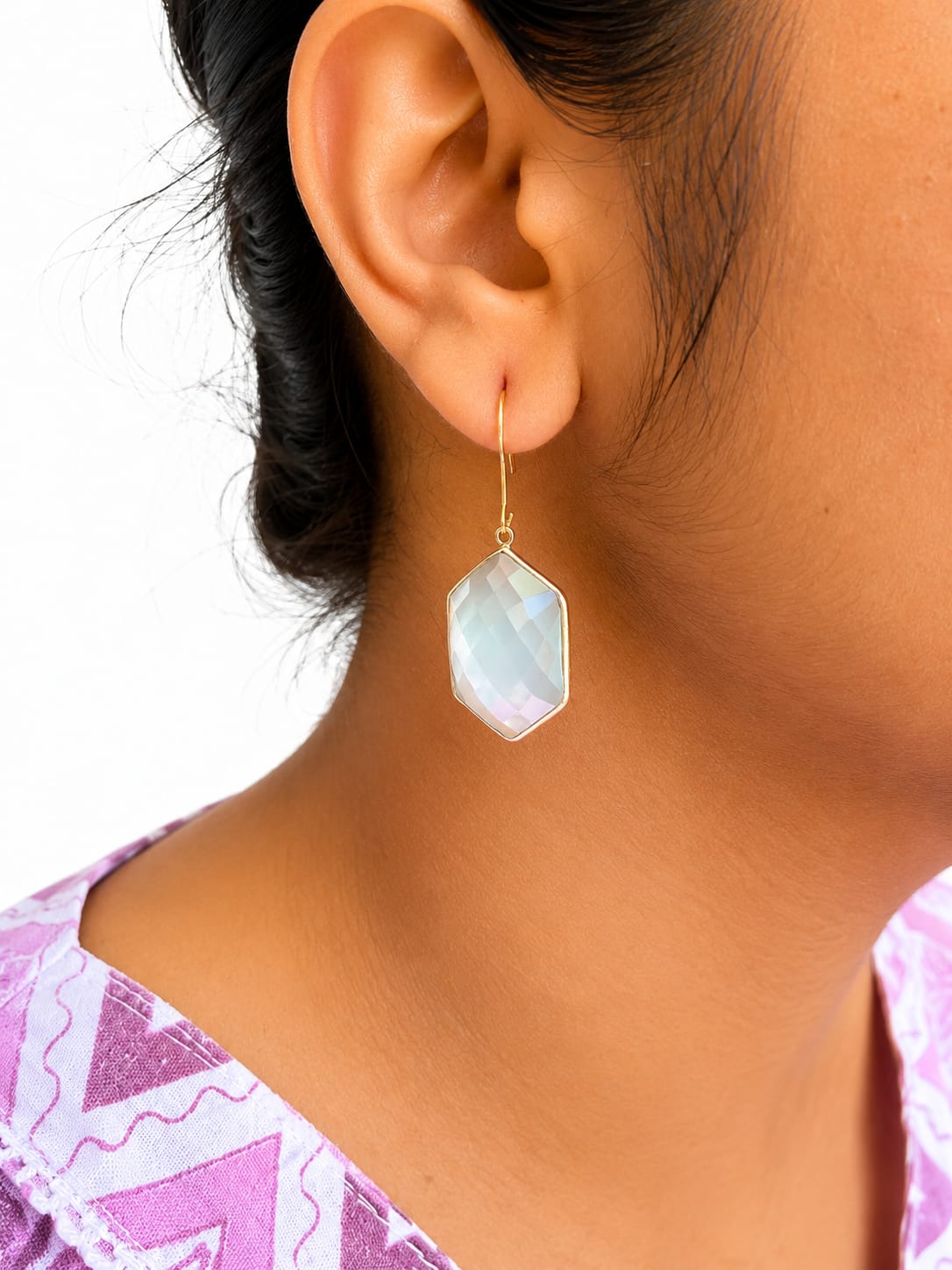 Blue Chalcedony Earring – Elegant Blue Gemstone Jewelry