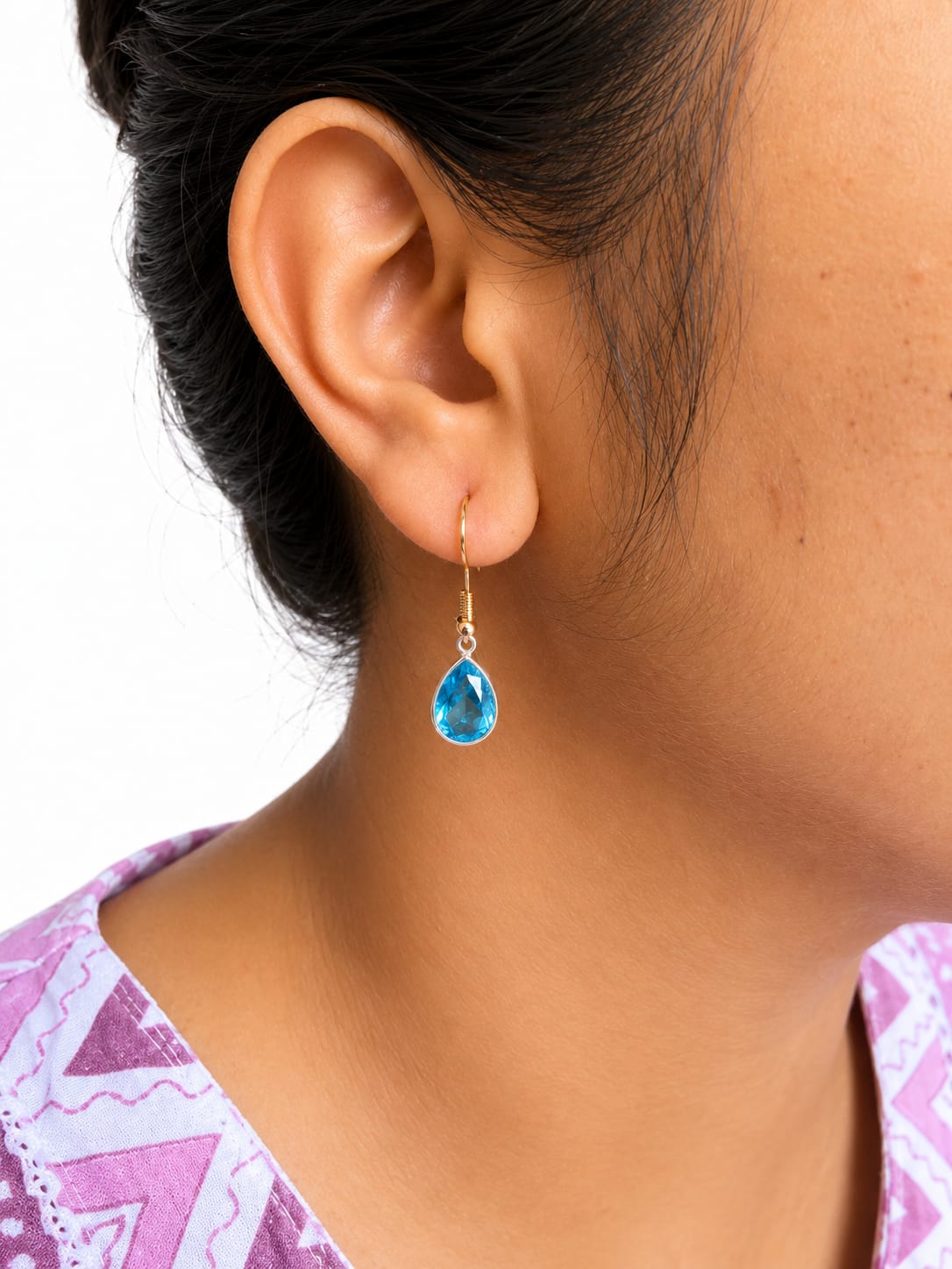 Paraiba Apatite Earring – Vibrant Blue Gemstone Jewelry