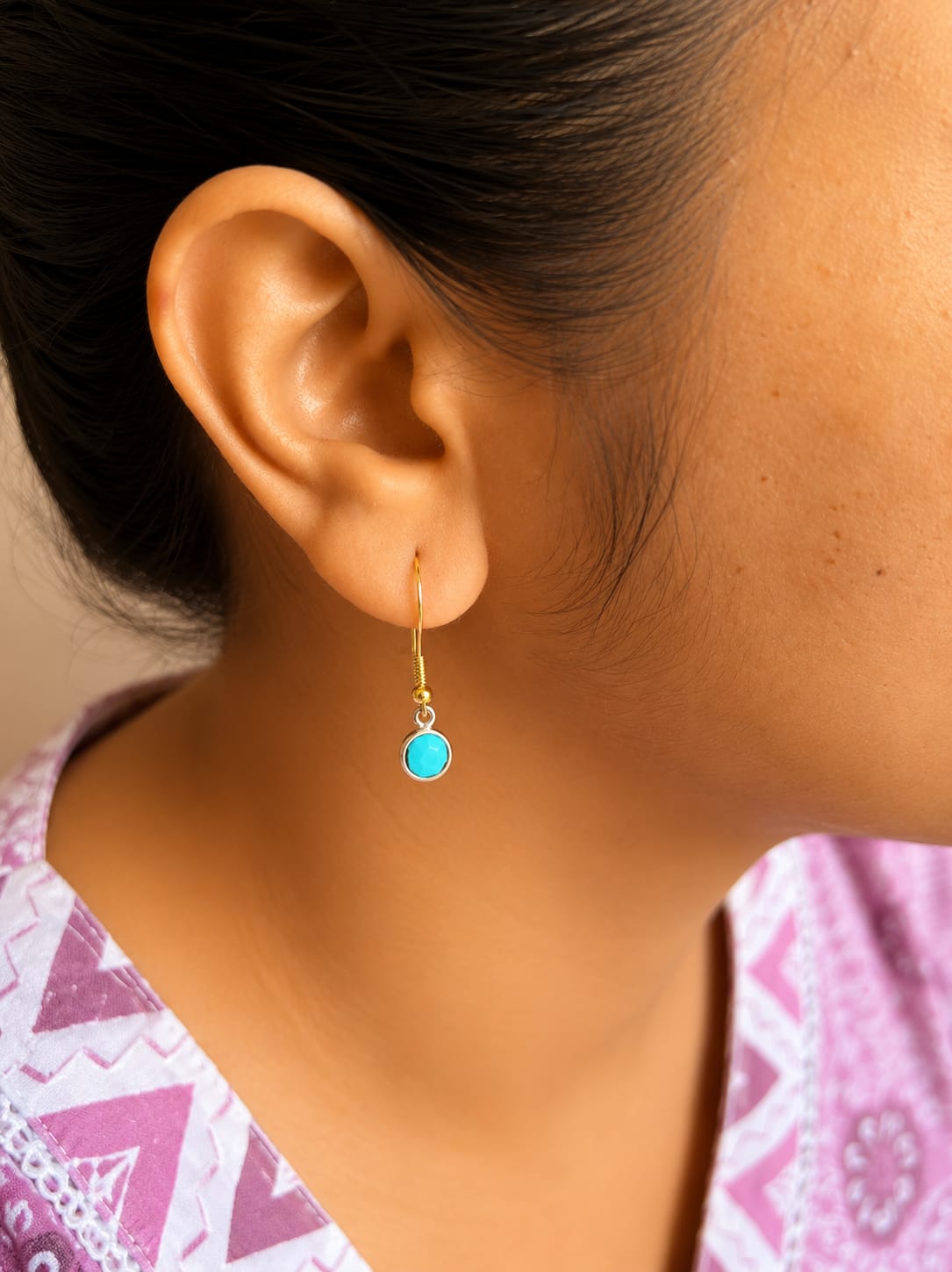 Turquoise Earring – Elegant Blue Stone Jewelry