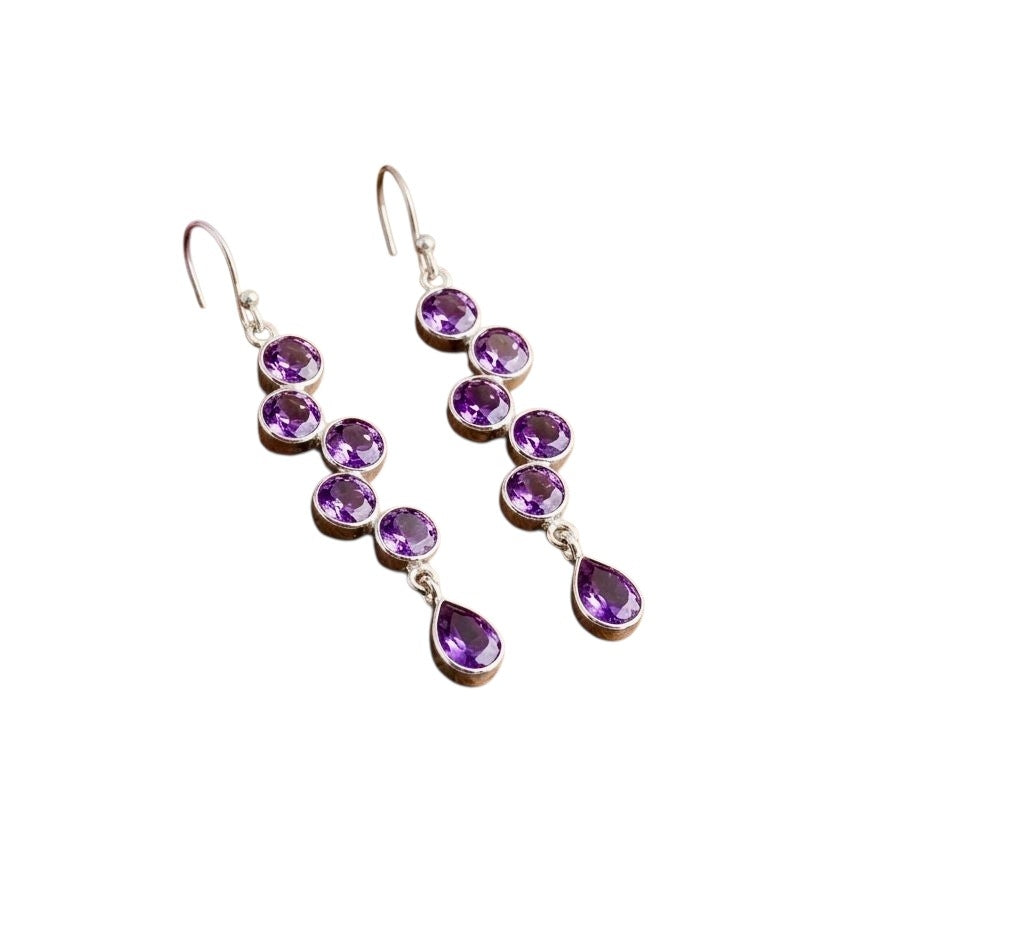 Royal Amethyst Earring – Elegant Purple Gemstone Jewelry