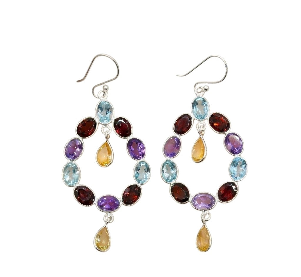 Harmony Multi Gemstone Earring – Colorful Designer Jewelry