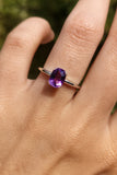 Natural Amethyst Ring – 925 Sterling Silver Handmade February Birthstone Jewelry