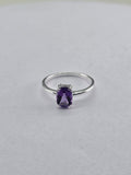 Natural Amethyst Ring – 925 Sterling Silver Handmade February Birthstone Jewelry
