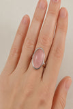 Rose Quartz Oval Ring in 925 Sterling Silver – Stone of Love and Compassion