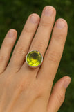 Lemon Quartz Ring in 925 Sterling Silver – Stone of Clarity and Positivity