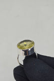 Lemon Quartz Ring in 925 Sterling Silver – Stone of Clarity and Positivity